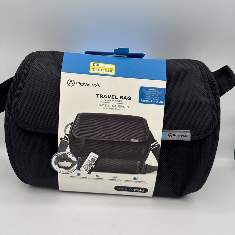 PowerA Meta Quest Carrying Case with Cleaning Accessories: Fits Meta Quest 3,